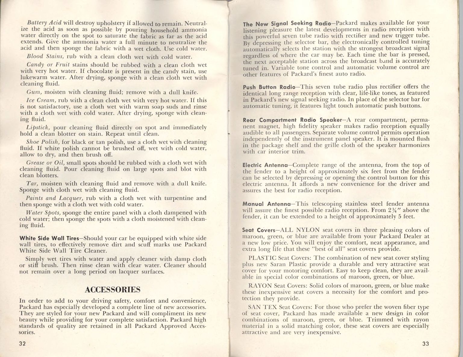 1951 Packard Owners Manual Page 1